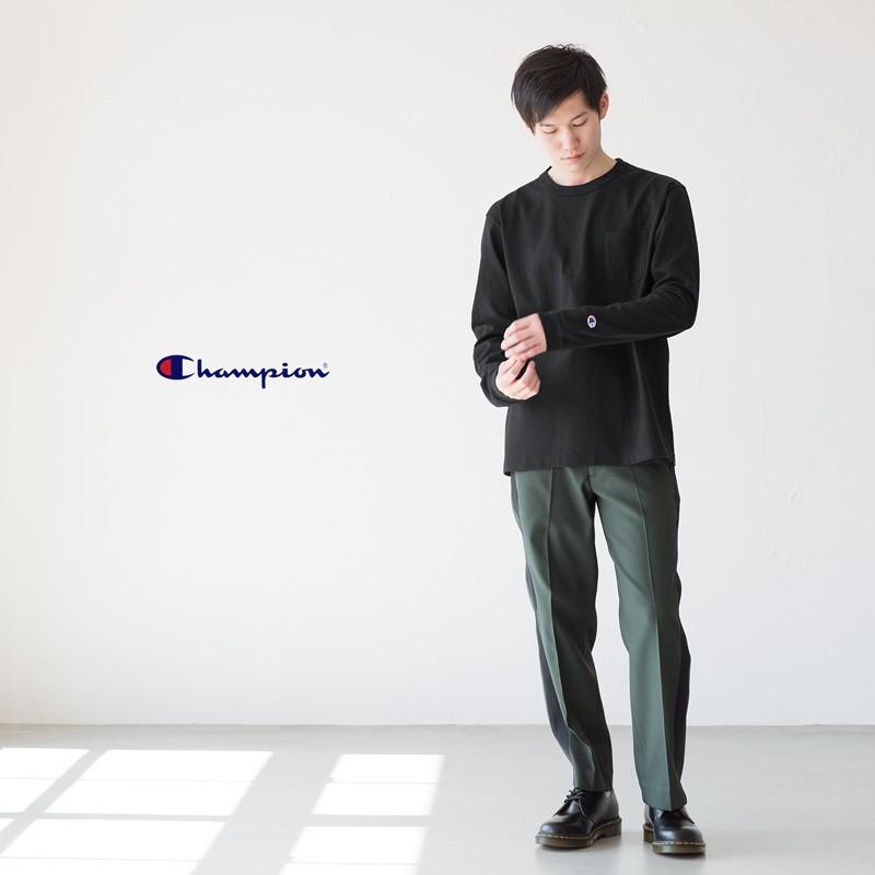 チャンピオン T1011 ポケット付き ロングスリーブ Tシャツ C5 チャンピオン T1011 ポケット付き ロングスリーブ Tシャツ C5