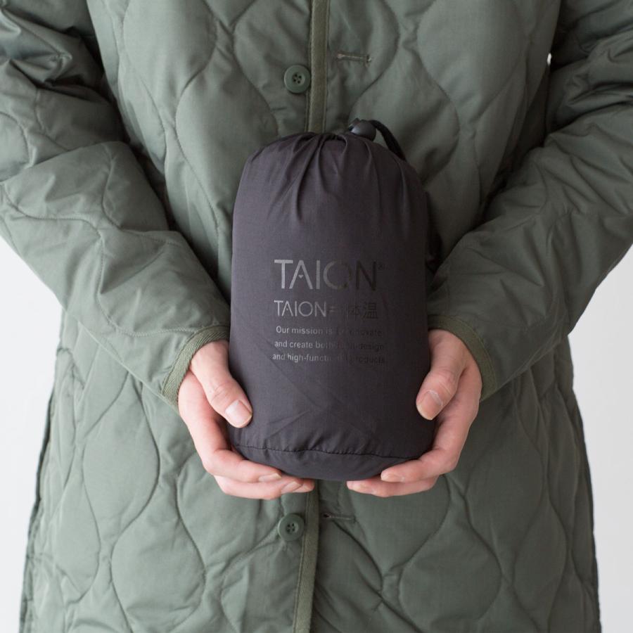 TAION タイオン ミリタリー Vネック Wジップ ダウンベスト