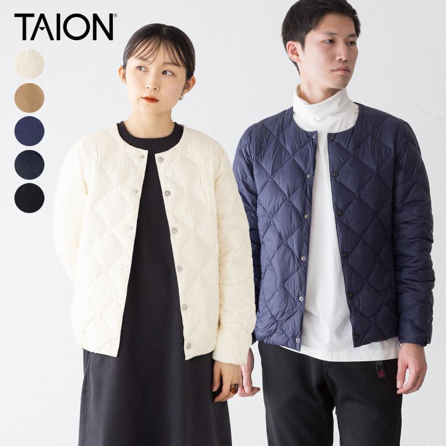 TAION（タイオン） クルーネック ダウンジャケット シティ TAION
