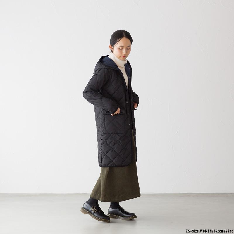 TAION タイオン パイピングフード ロングダウンコート CITY LINE TAION タイオン パイピングフード ロングダウンコート CITY LINE