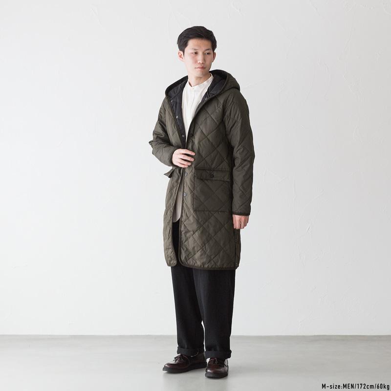 TAION タイオン パイピングフード ロングダウンコート CITY LINE TAION タイオン パイピングフード ロングダウンコート CITY LINE