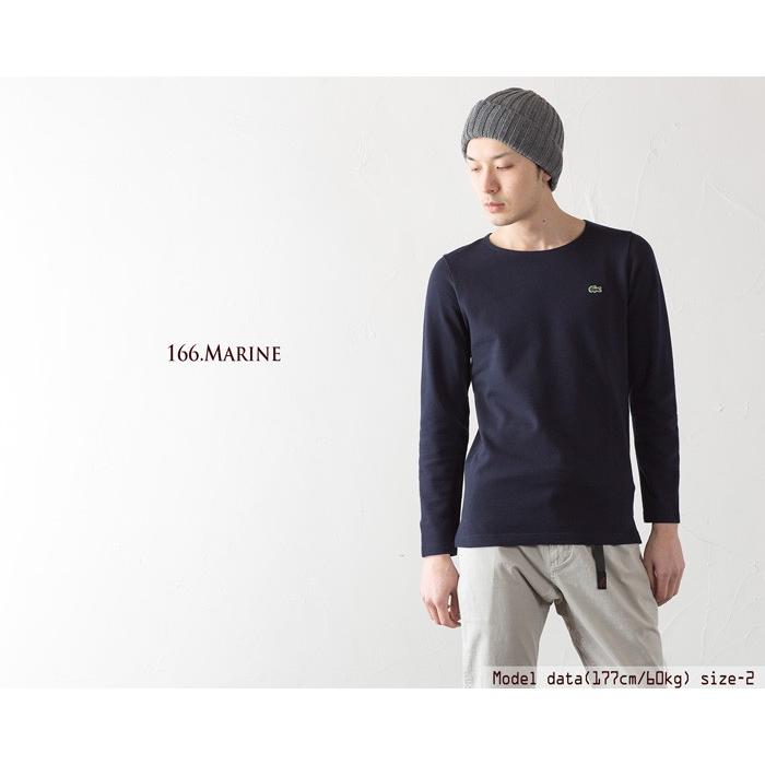 Lacoste ネイビー 長袖Tシャツ　新品 ラコステ LACOSTE クルーネックロングTシャツ （ネイビー