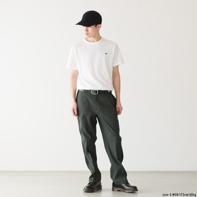 LACOSTE 半袖シャツ38 Men's Short Sleeve Regular Fit Gingham Shirt - Button Down Shirts