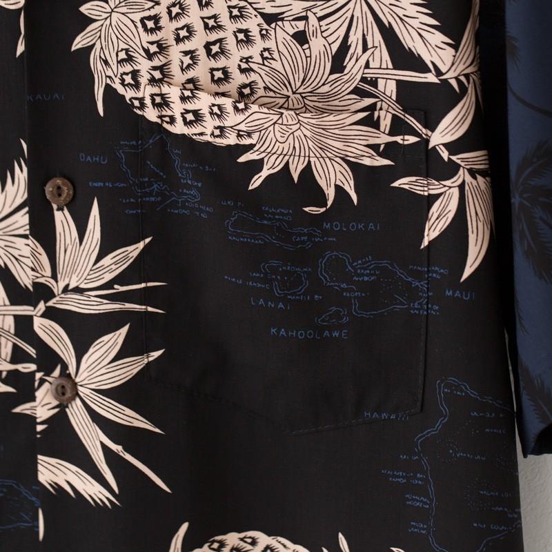 トゥーパームス パッチワーク アロハシャツ 米国製 パームツリー