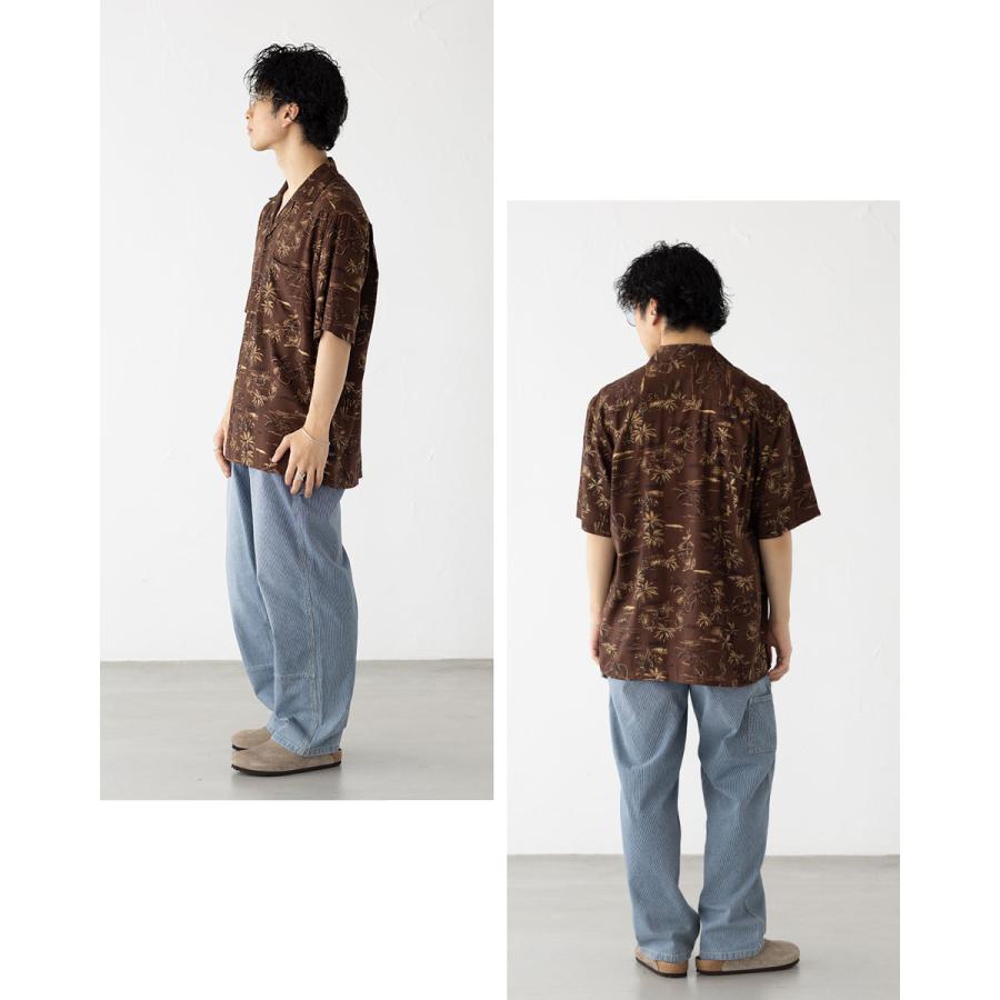 TWO PALMS ハワイアン　アロハシャツ　ムームー アロハシャツ メンズ Two Palms トゥーパームス マウイ ブルー 青