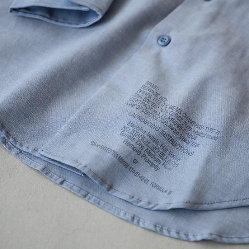 アメリカ軍 US.NAVY シャンブレーシャツ '90s デッドストック M アメリカ軍 US.NAVY シャンブレーシャツ '90s デッドストック M