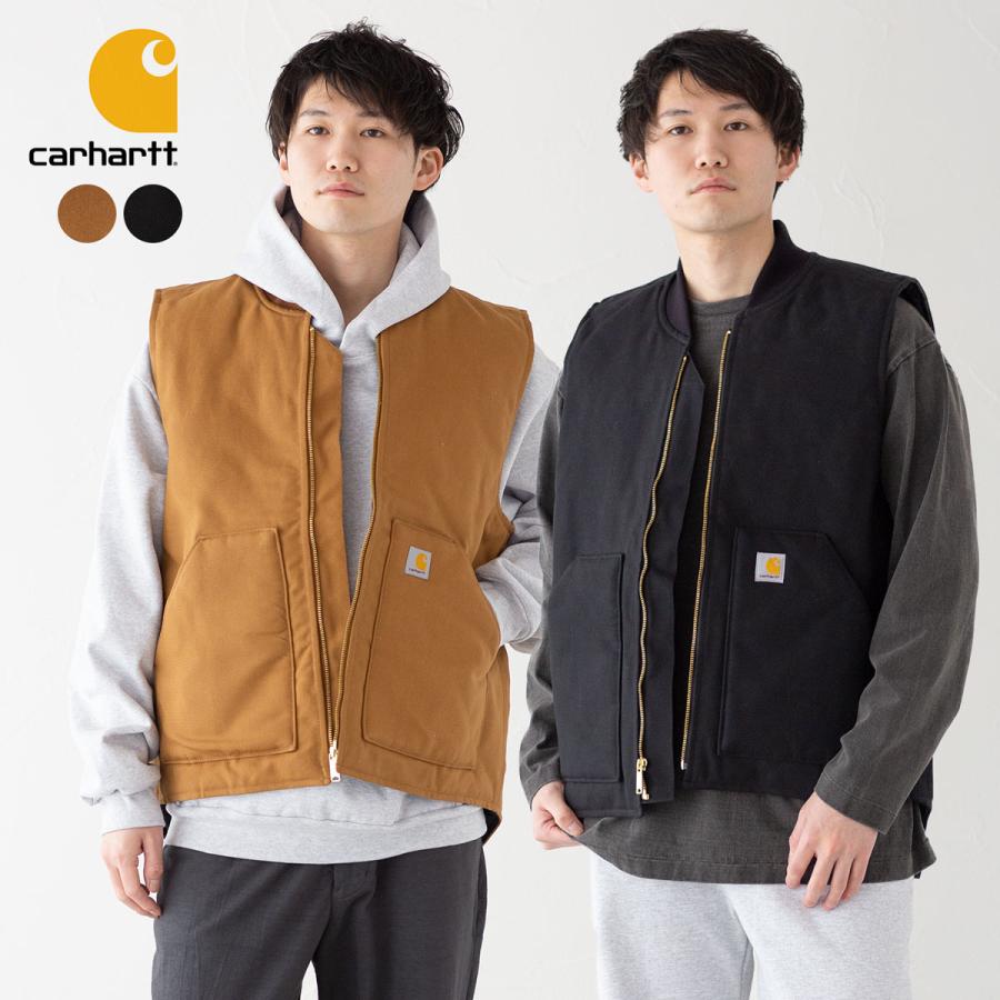 カーハート ベスト ダック 中綿 ベストブラック・ブラウン カーハート・アメリカライン CARHARTT DUCK VEST V01 :v01