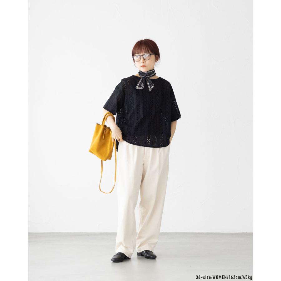 yori ウイングカラーカットソー　ブラウス 中古・古着通販】yori (ヨリ) ギンガムスカラップカラーカットソー