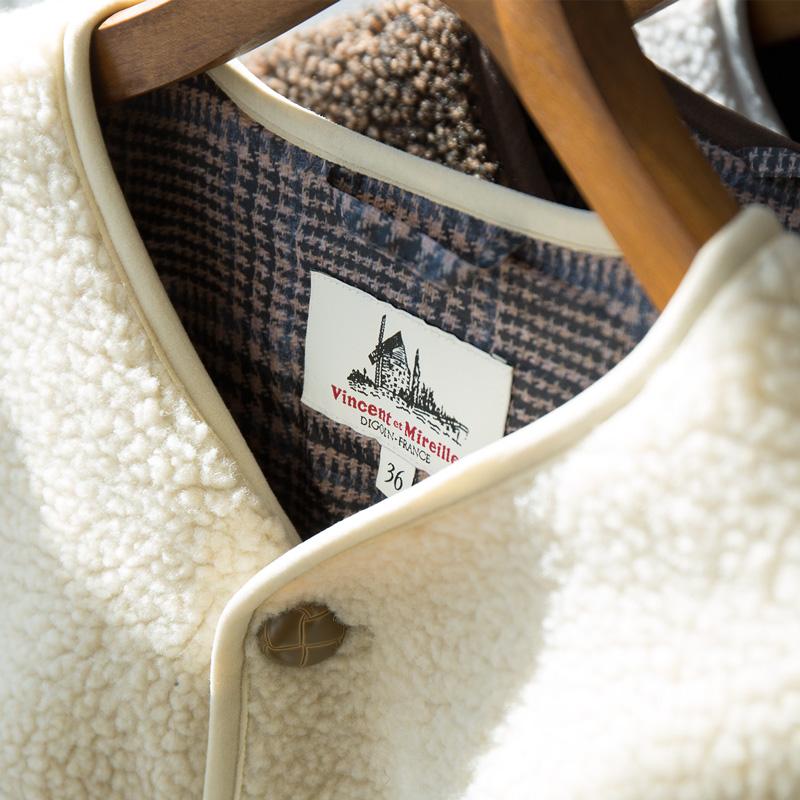 VINCENT ET MIREILLE（ヴァンソン エ ミレイユ） ボア カーディガン