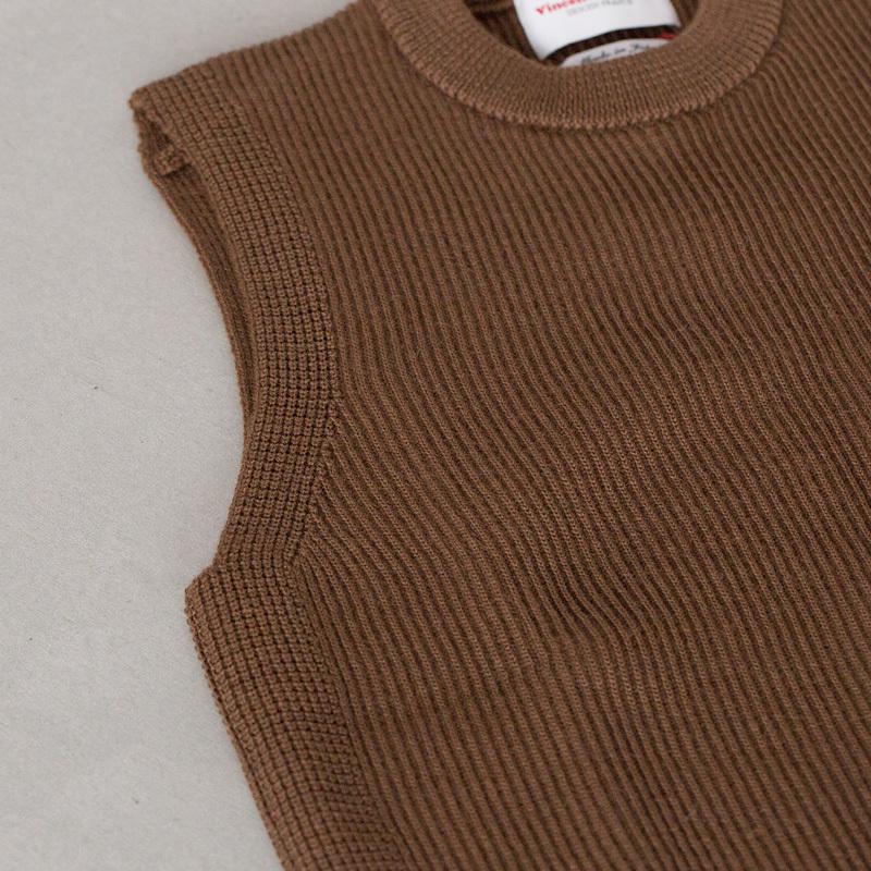 ヴァンソンエミレイユ クルーネック 畦編み ベスト VM202WA13021