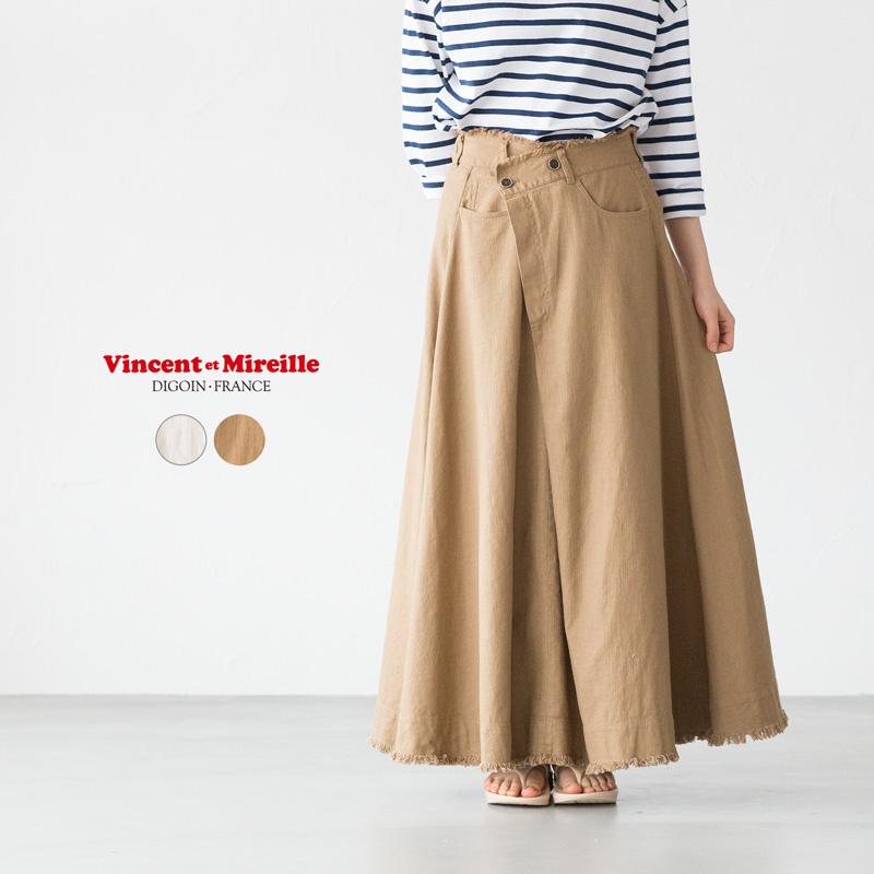 みんページ❤️エブール　ロングスカート ヴァンソンエミレイユ フリンジ ロング スカート VM201PP15012