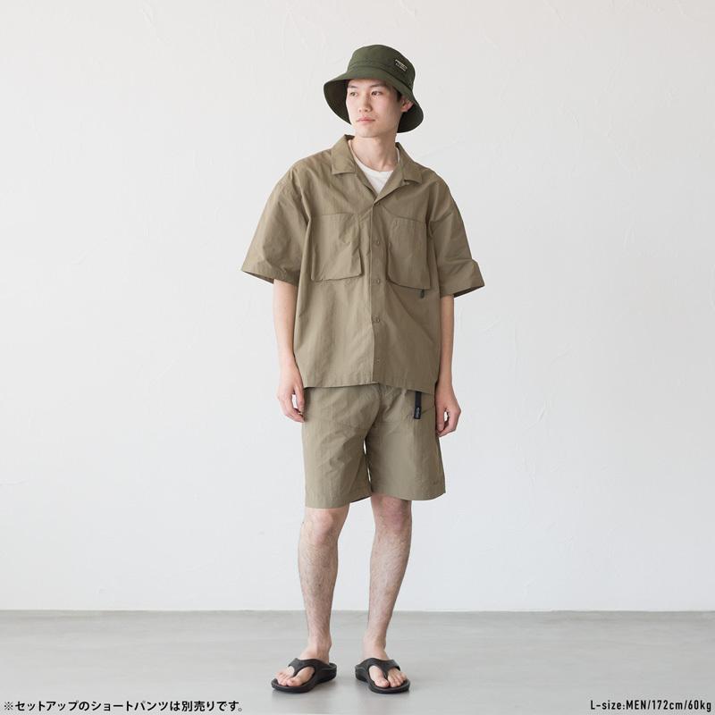 ワイルドシングス ナイロン キャンプ シャツ WT21016PA オープンカラー