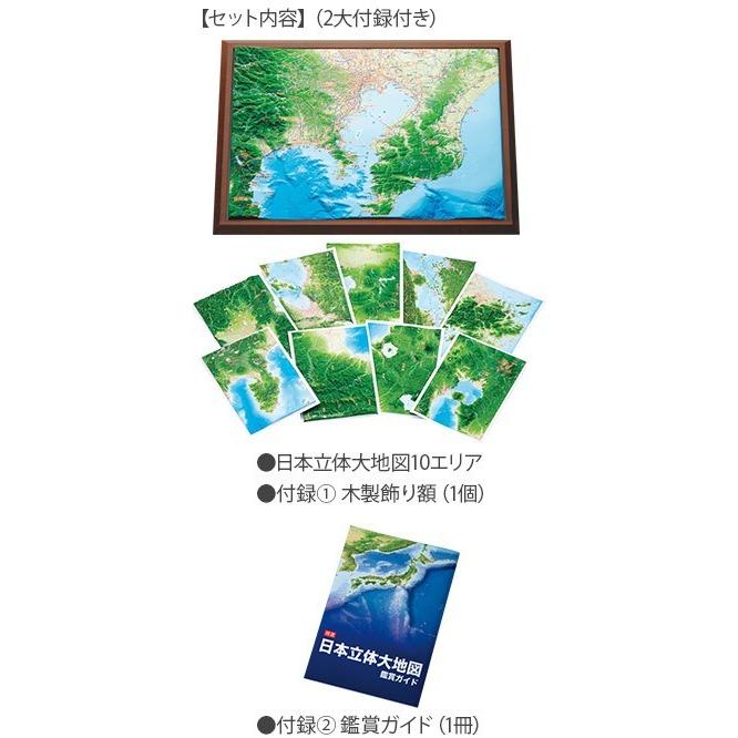 ココチモオリジナル 精選 日本立体大地図 日本地図＋全国10名所セット 送料無料)地図 模型 立体地図 ジオラマ 触って楽しむ｜cococimo｜02