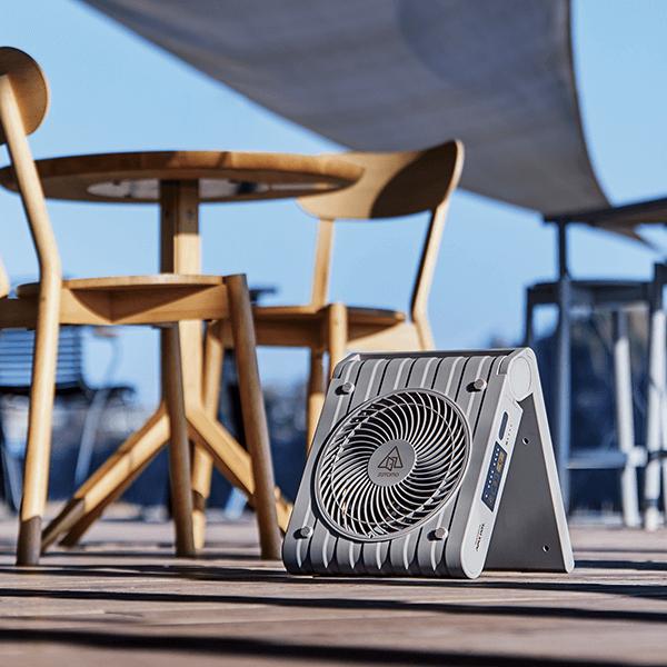 ソーラー扇風機2 アウトドア 防災 充電式・コードレス ソーラーパネル搭載 太陽光で発電 モバイルバッテリー 防水 防災製品等推奨品 |  | 02