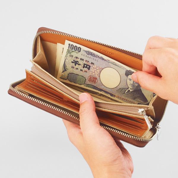 本革スマート財布 長財布 送料無料 財布 スマート財布 高級 牛革