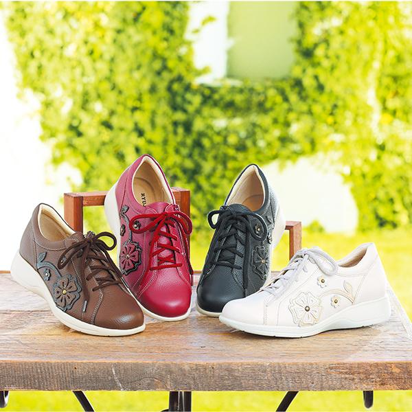 ５E エレガントスニーカー 外反母趾に優しい 外反母趾 甲高 幅広 大人のためのスニーカー 送料無料 |  | 05