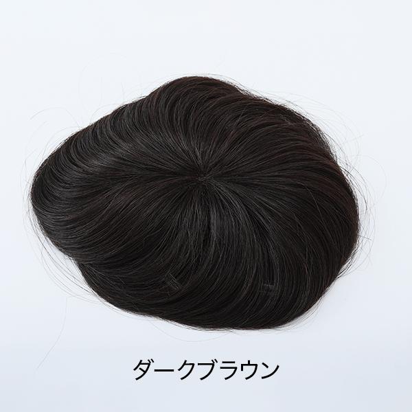 エアリーヘアピース 部分用ヘアピース 毛長20cm グレイ ダークブラウン ブラウン ライトブラウン 専用ブラシ付き 人毛 色交換無料　試着後の返品可能 |  | 05