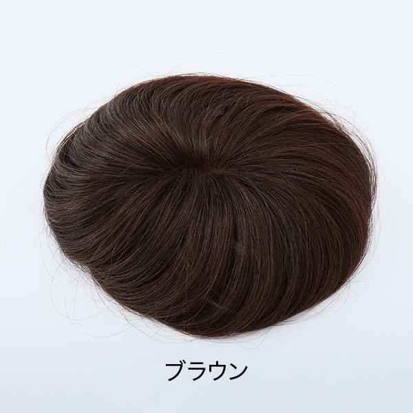 エアリーヘアピース 部分用ヘアピース 毛長20cm グレイ ダークブラウン ブラウン ライトブラウン 専用ブラシ付き 人毛 色交換無料　試着後の返品可能 |  | 06