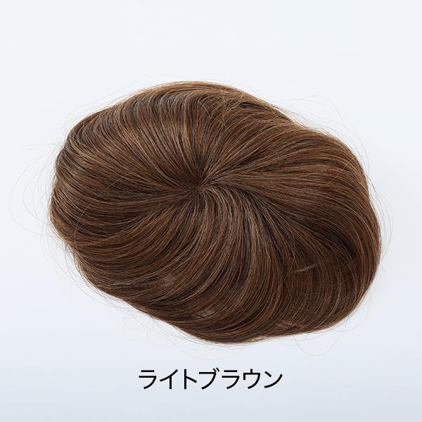 エアリーヘアピース 部分用ヘアピース 毛長20cm グレイ ダークブラウン ブラウン ライトブラウン 専用ブラシ付き 人毛 色交換無料　試着後の返品可能 |  | 07