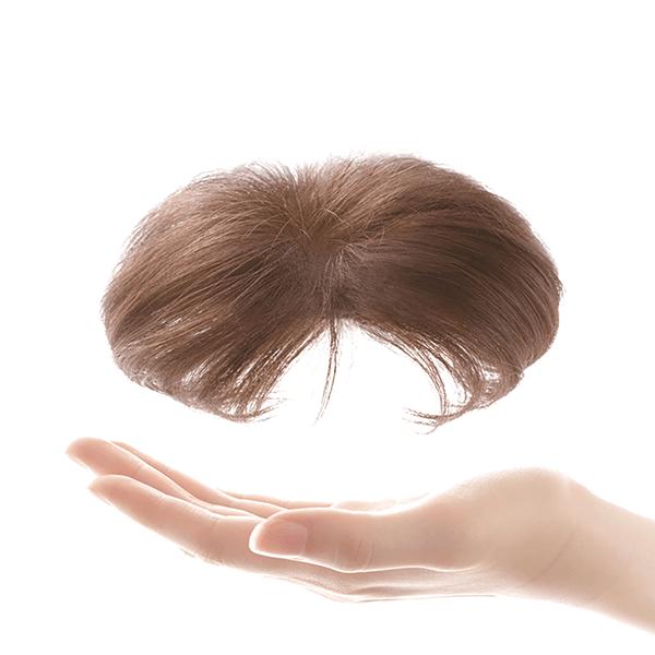 エアリーヘアピース 部分用ヘアピース 毛長20cm グレイ ダークブラウン ブラウン ライトブラウン 専用ブラシ付き 人毛 色交換無料　試着後の返品可能 |  | 08