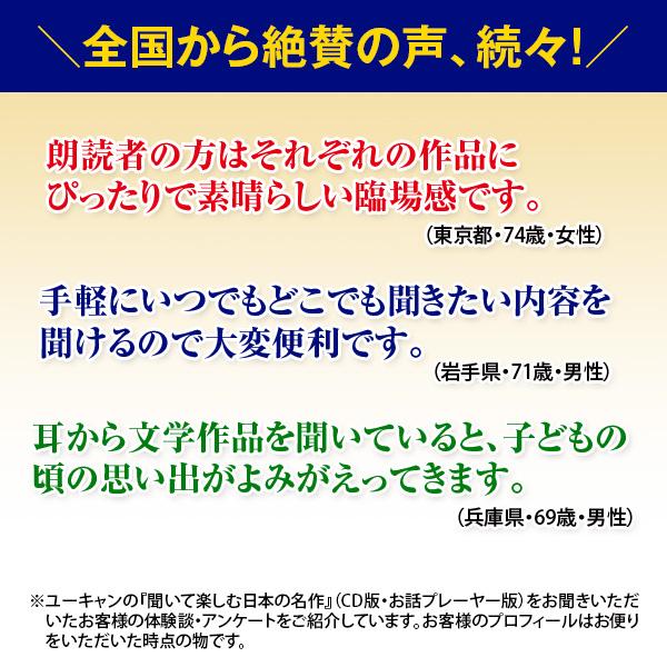 聞いて楽しむ日本の名作 どこでもお話プレーヤー(R) CM・新聞で話題 日本文学 169作品収録 聞くだけ文学 ユーキャンオリジナル |  | 13