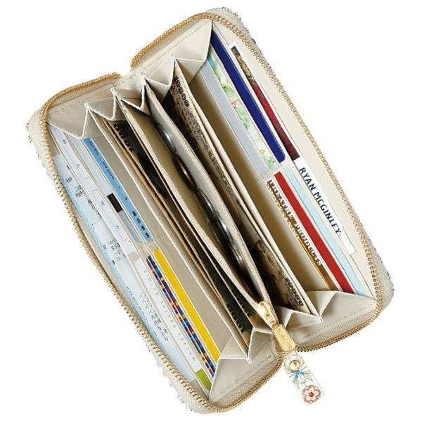 浅草文庫　友禅財布〜花菱〜 送料無料 お財布 長財布 女性 和装 扇マチタイプ はなびし 江戸小紋 友禅 |  | 03