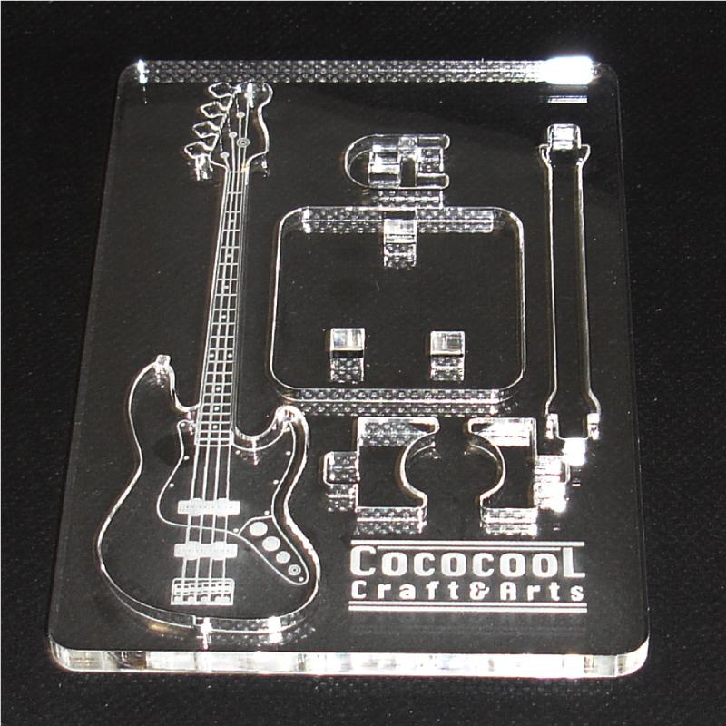 アクリル製　ミニチュアベース　ジャズベースタイプ　楽器　guitar　JazzBass  type |  | 02