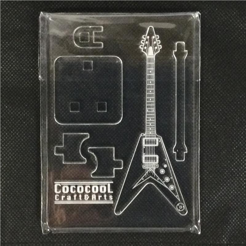 アクリル製 ミニチュアギター フライングVタイプ 楽器 guitar FlyingV