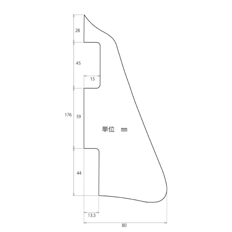 アクリル製　Self Made ピックガード レスポールタイプ用（ビス穴無し） 楽器 guitar pickguard Les Paul type |  | 02