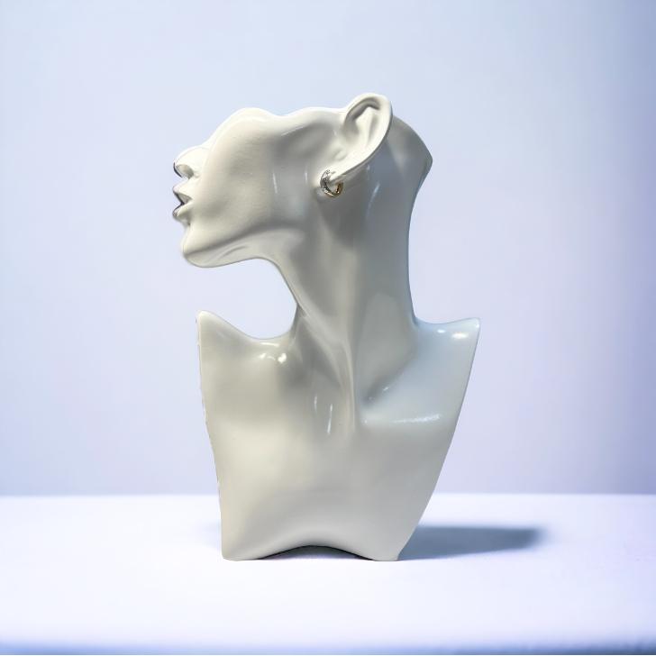 アクセサリー ピアス 18金 K18 ホワイト フープピアス 中折れ 両耳