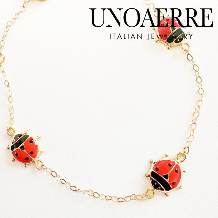 UNOAERRE ウノアエレ ブレスレット てんとう虫 18金 K18