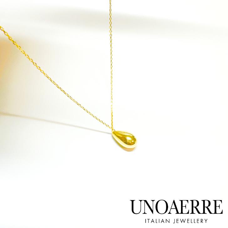 UNOAERRE（ウノアエレ） ネックレス アクセサリー 雫 雫モチーフ 18金