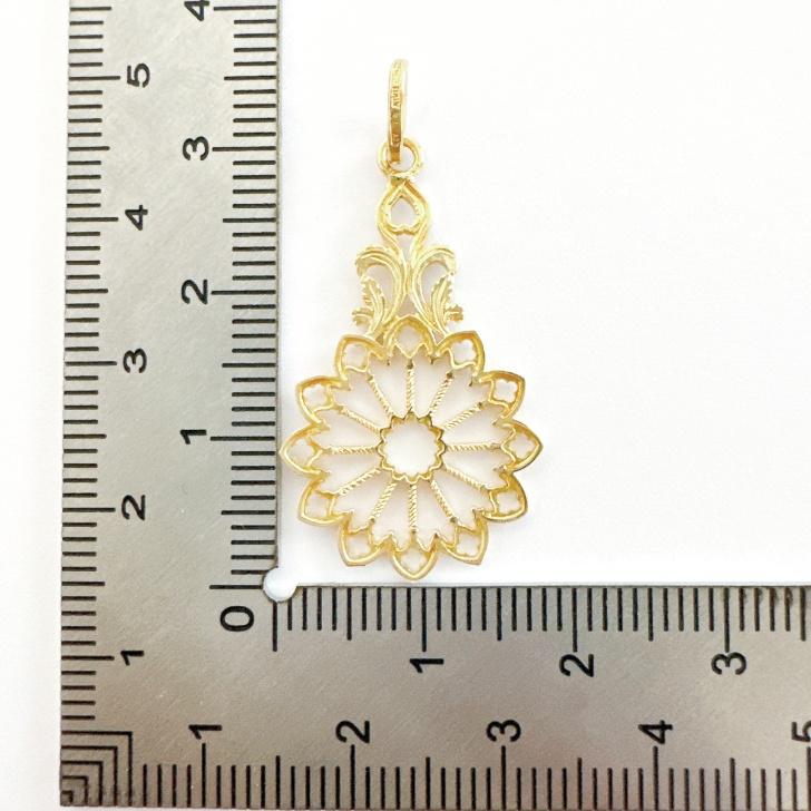UNOAERRE（ウノアエレ） ピアス ペンダント 18金 K18 K18YG 750YG バラ