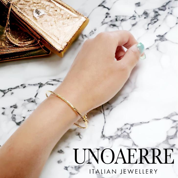 UNOAERRE ウノアエレ バングル ブレスレット 18金 K18 ゴールド