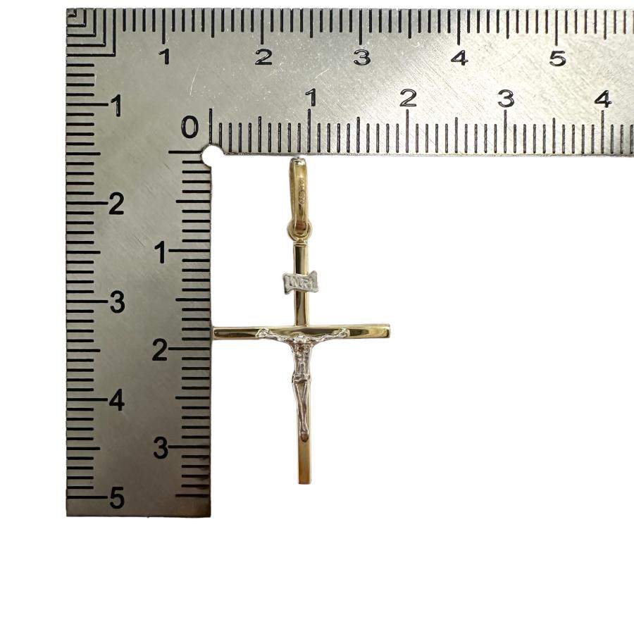 アクセサリー ペンダント 18金 K18 K18YG 十字架 クロス イエス