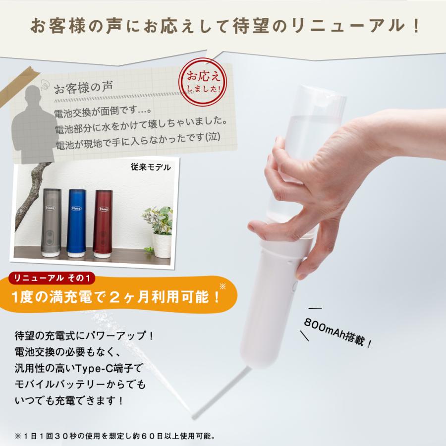 Viaes（ビアエス）【正規品】充電式 携帯おしり洗浄器 ジョイントなし