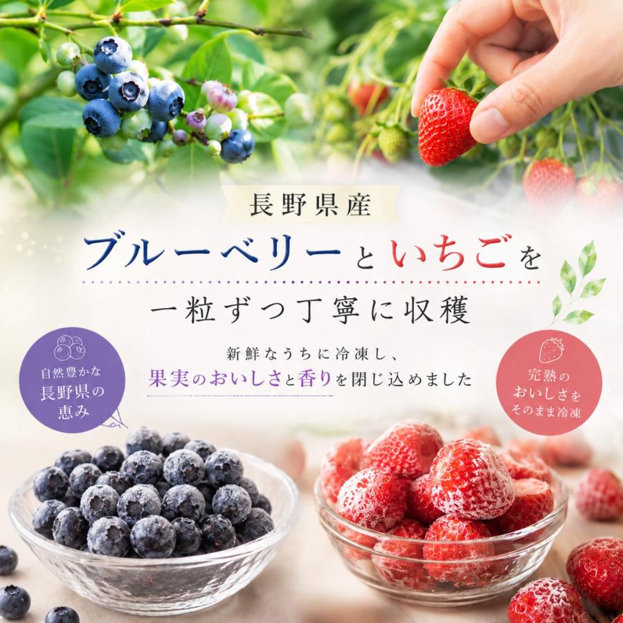 わらいみらい ブルーベリー いちご ストロベリー 冷凍 国産 フルーツ