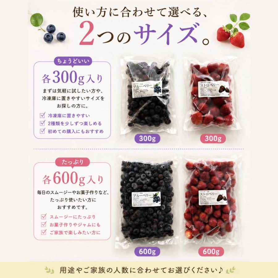 わらいみらい ブルーベリー いちご ストロベリー 冷凍 国産 フルーツ