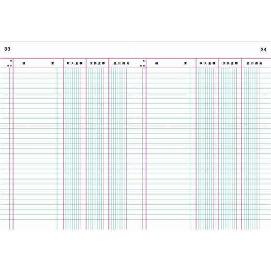 コクヨ 帳簿 三色刷 金銭出納帳科目なし チ-101｜cocodecow｜02