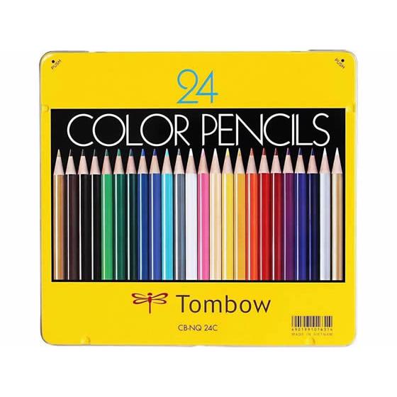 トンボ鉛筆 色鉛筆 24色セット CB-NQ24C 色鉛筆 セット 教材用筆記具｜cocodecow