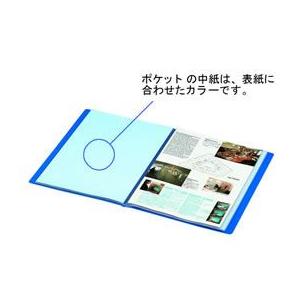コクヨ クリヤーブック〈ベーシック〉固定式 A4 40ポケット 青 10冊 Ａ４ 固定式クリヤーファイルの画像