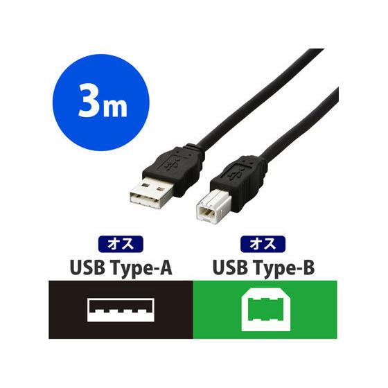 【お取り寄せ】エレコム 環境対応USBケーブル 3m ブラック USB2-ECO30 ＵＳＢケーブル 配線｜cocodecow｜02