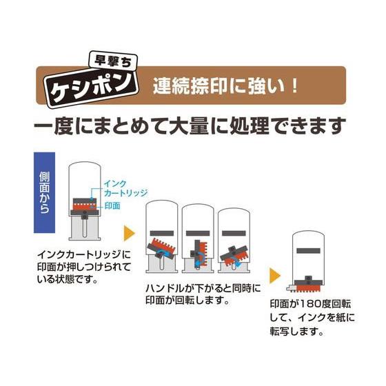 プラス 早撃ちケシポンレギュラーサイズ用カートリッジIS-002CM 37-095 スタンプタイプ 個人情報保護スタンプ スタンプ ネーム印｜cocodecow｜07