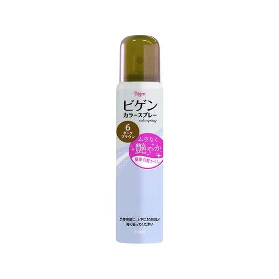 ホーユー ビゲン カラースプレー 6 自然な褐色 82g(125mL) 白髪用一時着色料 ヘアカラー ヘアケア | hoyu
