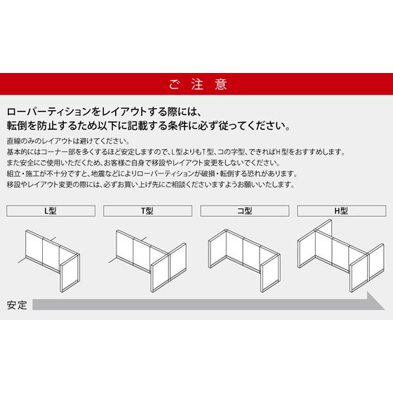 【メーカー直送】コクヨ パーティションE 上面ガラスパネル基本 W482×H1500【代引不可】【組立・設置・送料無料】パネル 連結パーテーション 間仕切りの画像