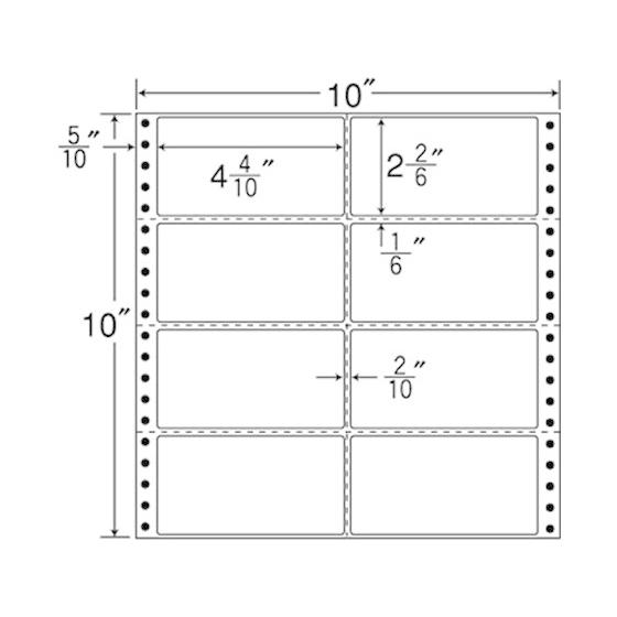 【メーカー直送】NANA 連続ラベルナナフォーム 10×10インチ 8面 500折 MT10H【代引不可】まとめ買い 業務用 箱売り 箱買い ケース買い