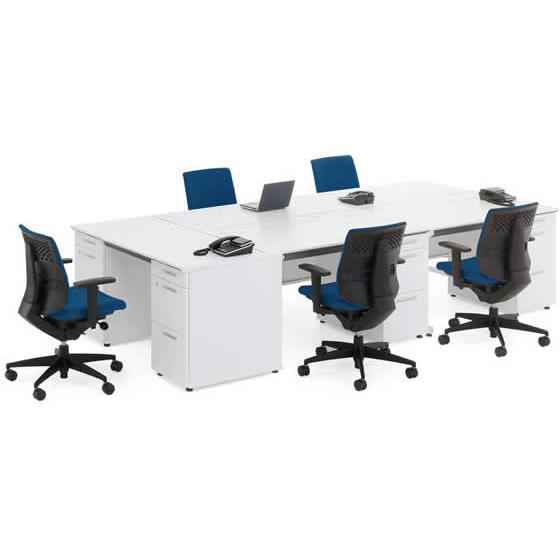 【エレガントで実用的♪】【メーカー直送】コクヨ iSデスク 両袖デスク B4タイプ W1400×D700 ホワイト【代引不可】【組立・設置・送料無料】