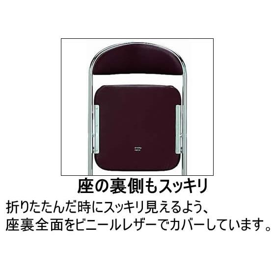 【メーカー直送】コクヨ 折りたたみバネイス 座幅405タイプ ビニールレザー ブラック【代引不可】【組立・設置・送料無料】｜cocodecow｜04