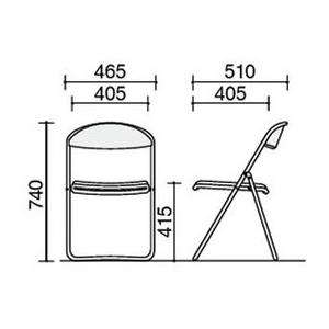 【メーカー直送】コクヨ 折りたたみイス 座幅405タイプ ビニールシート ブラウン【代引不可】【組立・設置・送料無料】｜cocodecow｜02