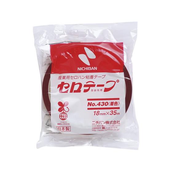 ニチバン セロテープ 着色 NO.430 18mm×35m 赤 10巻 4301-18 ニチバン